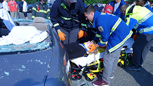  Little Silver EMS assists RBR’s Theresa Decker in a mock crash 